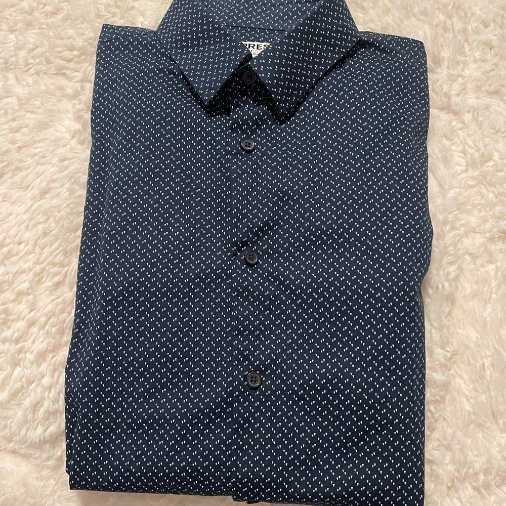 Express Dark Blue Geometric Shirt